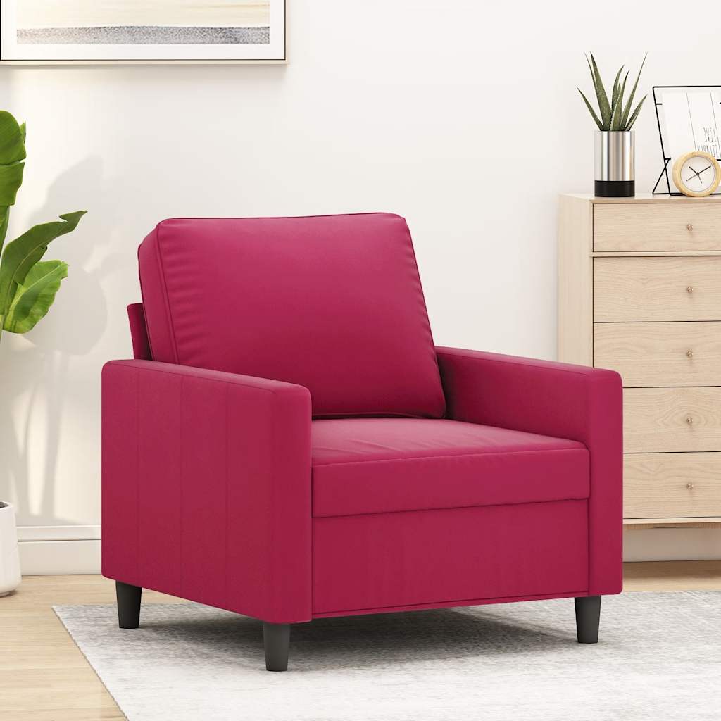 JUNG Vida Sessel Weinrot 60 cm Samt