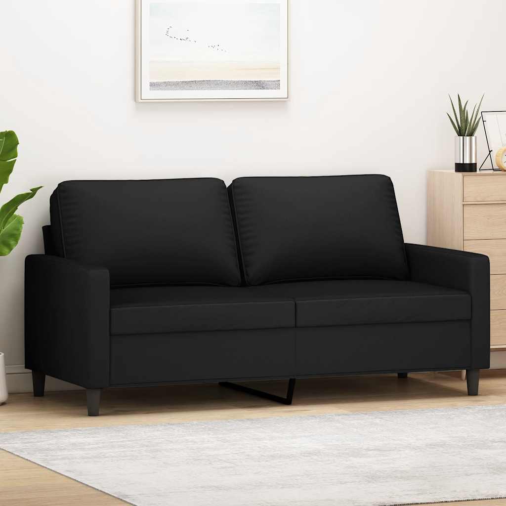 JUNG Vida 2-Sitzer-Sofa Schwarz 140 cm Samt