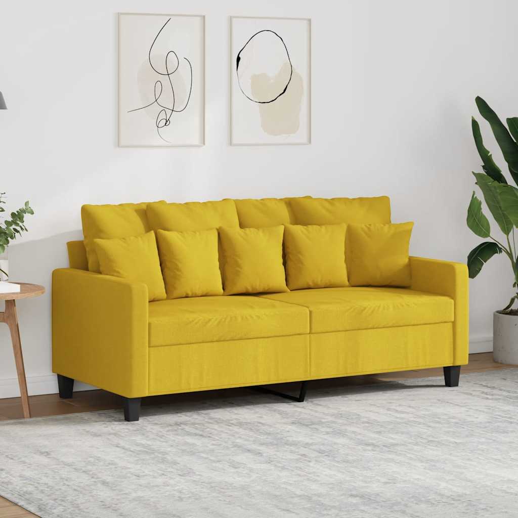 JUNG Vida 2-Sitzer-Sofa Hellgelb 140 cm Stoff