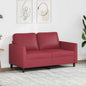 JUNG Vida 2-Sitzer-Sofa Weinrot 120 cm Kunstleder