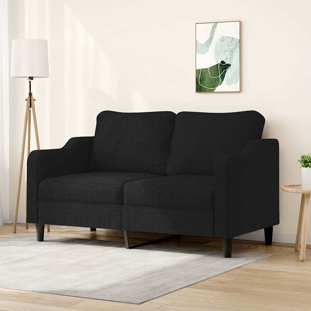JUNG Vida 2-Sitzer-Sofa Schwarz 140 cm Stoff