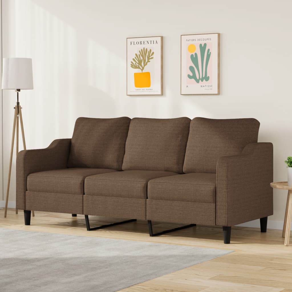 JUNG Vida 3-Sitzer-Sofa Braun 180 cm Stoff