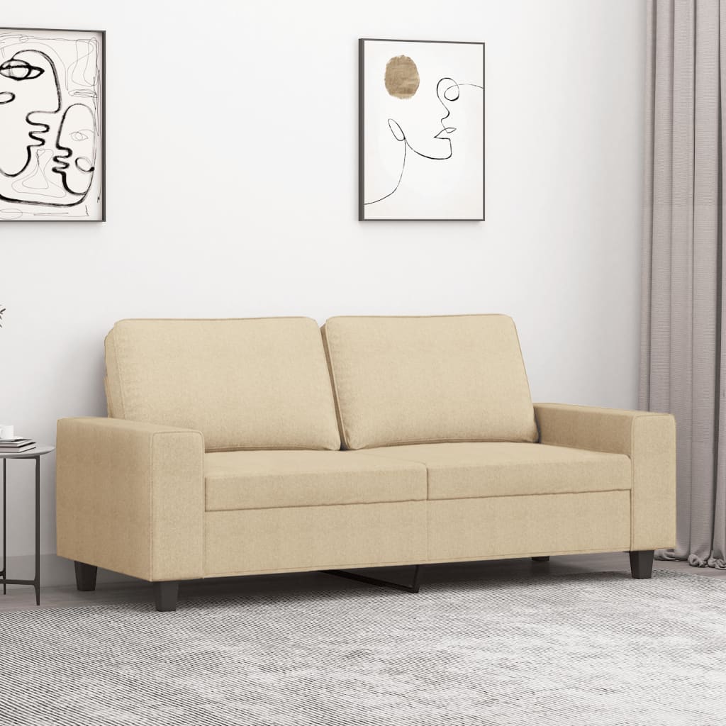 JUNG Vida 2-Sitzer-Sofa Creme 140 cm Stoff