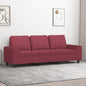 JUNG Vida 3-Sitzer-Sofa Weinrot 180 cm Stoff