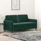 JUNG Vida 2-Sitzer-Sofa Dunkelgrün 140 cm Samt