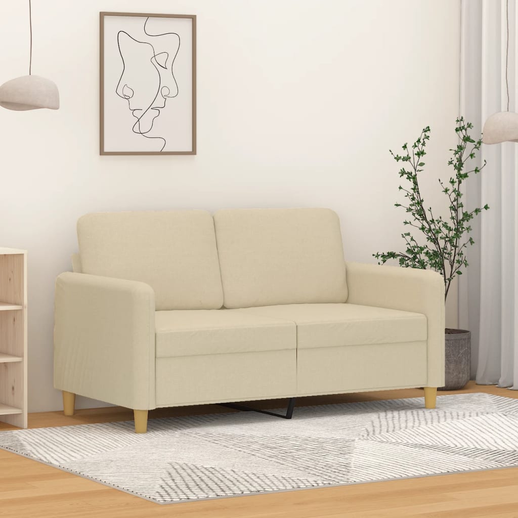 JUNG Vida 2-Sitzer-Sofa Creme 120 cm Stoff