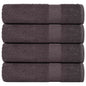 JUNG Vida Duschtücher FROGN 4 Stk. Anthrazit 70x140 cm 360 g/m²