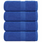JUNG Vida Gästetücher FROGN 4 Stk. Blau 30x50 cm 360 g/m²