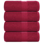 JUNG Vida Gästetücher FROGN 4 Stk. Bordeaux 30x50 cm 360 g/m²