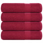 JUNG Vida Handtücher FROGN 4 Stk. Bordeaux 50x100 cm 360 g/m²