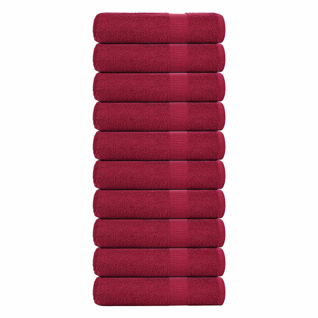 JUNG Vida Duschtücher FROGN 10 Stk. Bordeaux 70x140 cm 360 g/qm
