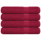 JUNG Vida Saunatücher FROGN 4 Stk. Bordeaux 80x200 cm 360 g/m²