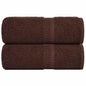 JUNG Vida Gästetücher FROGN 2 Stk. Braun 30x50 cm 360 g/m²