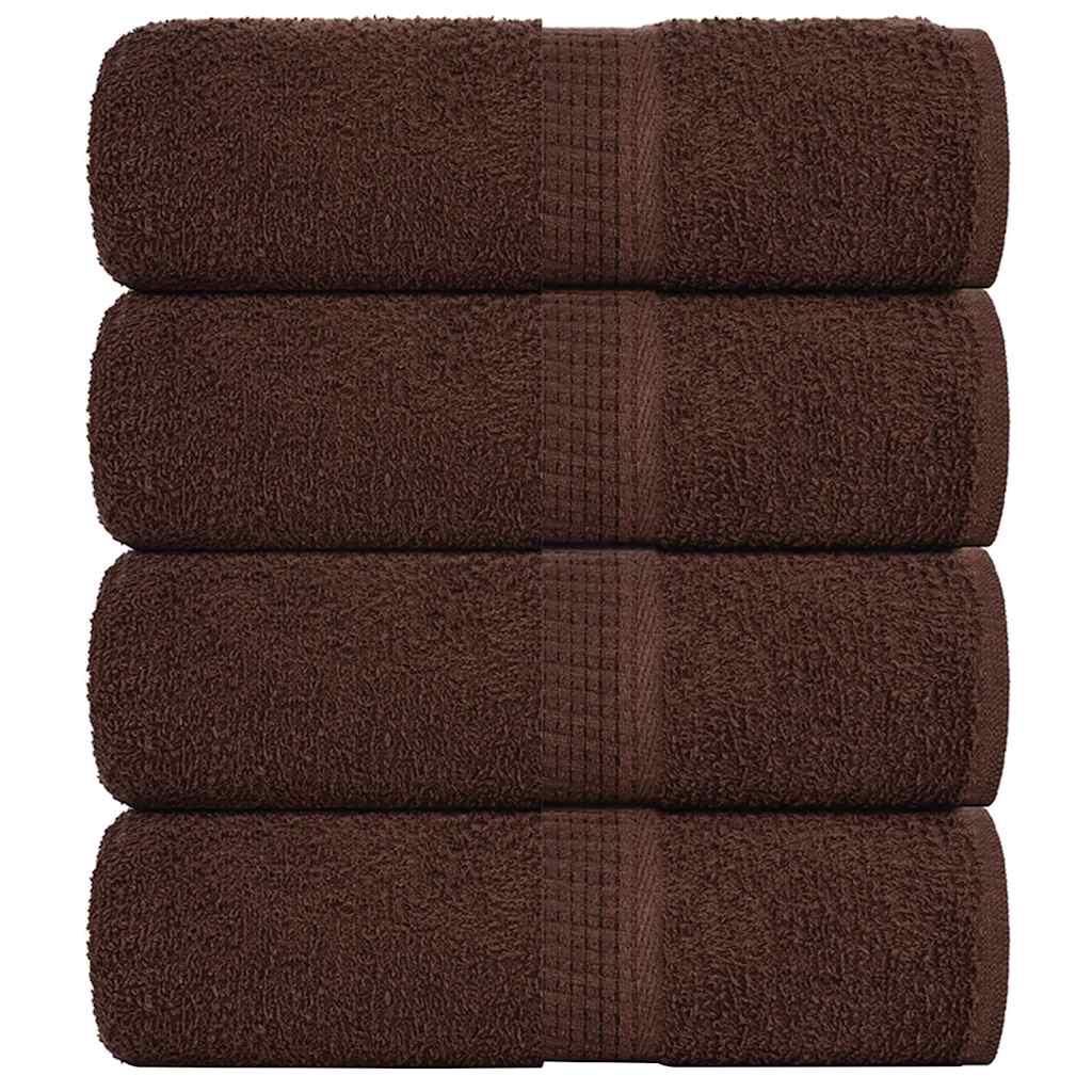 JUNG Vida Gästetücher FROGN 4 Stk. Braun 30x50 cm 360 g/m²