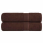 JUNG Vida Badetücher FROGN 2 Stk. Braun 100x150 cm 360 g/m²