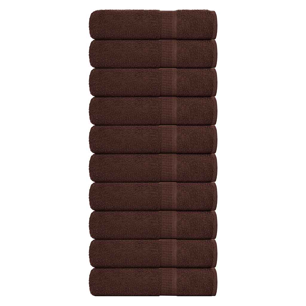 JUNG Vida Badetücher FROGN 10 Stk. Braun 100x150 cm 360 g/m²