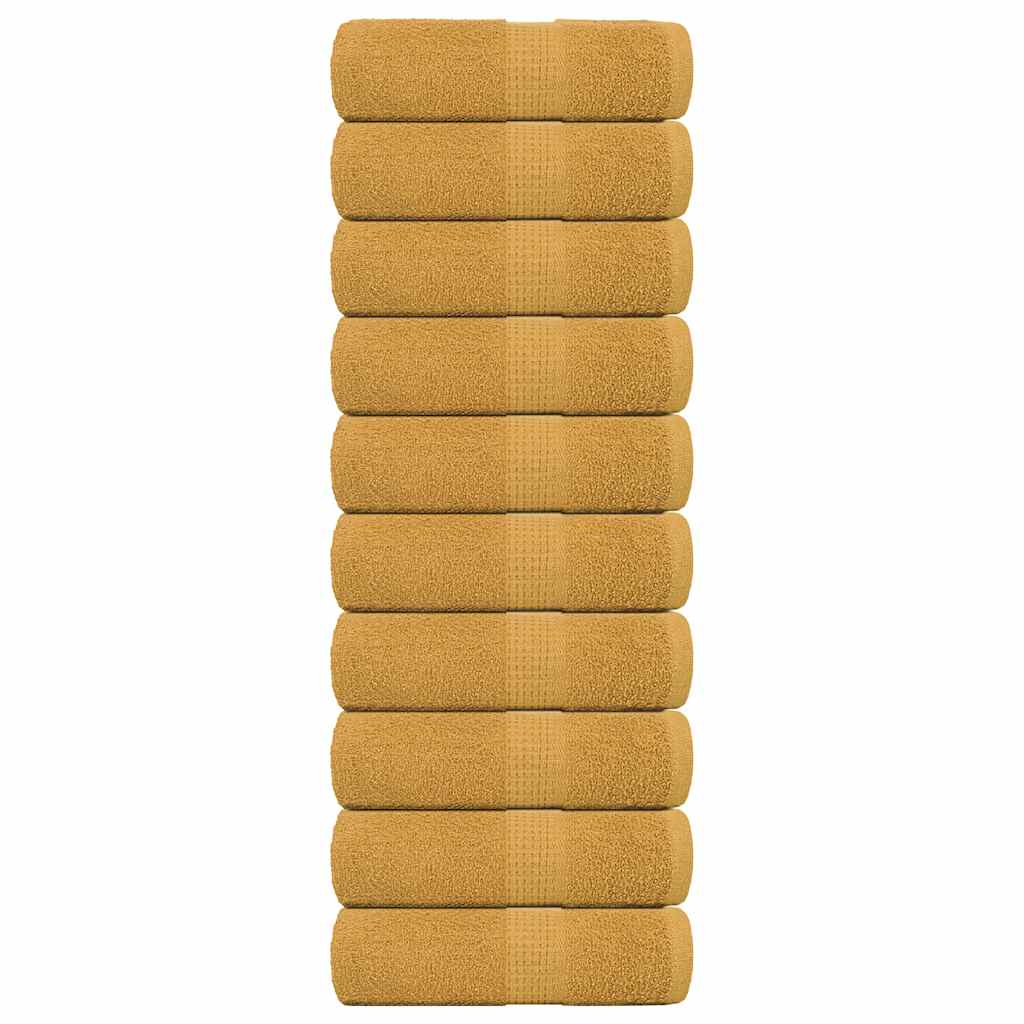 JUNG Vida Waschtücher FROGN 10 Stk. Gold 30x30 cm 360 g/m²