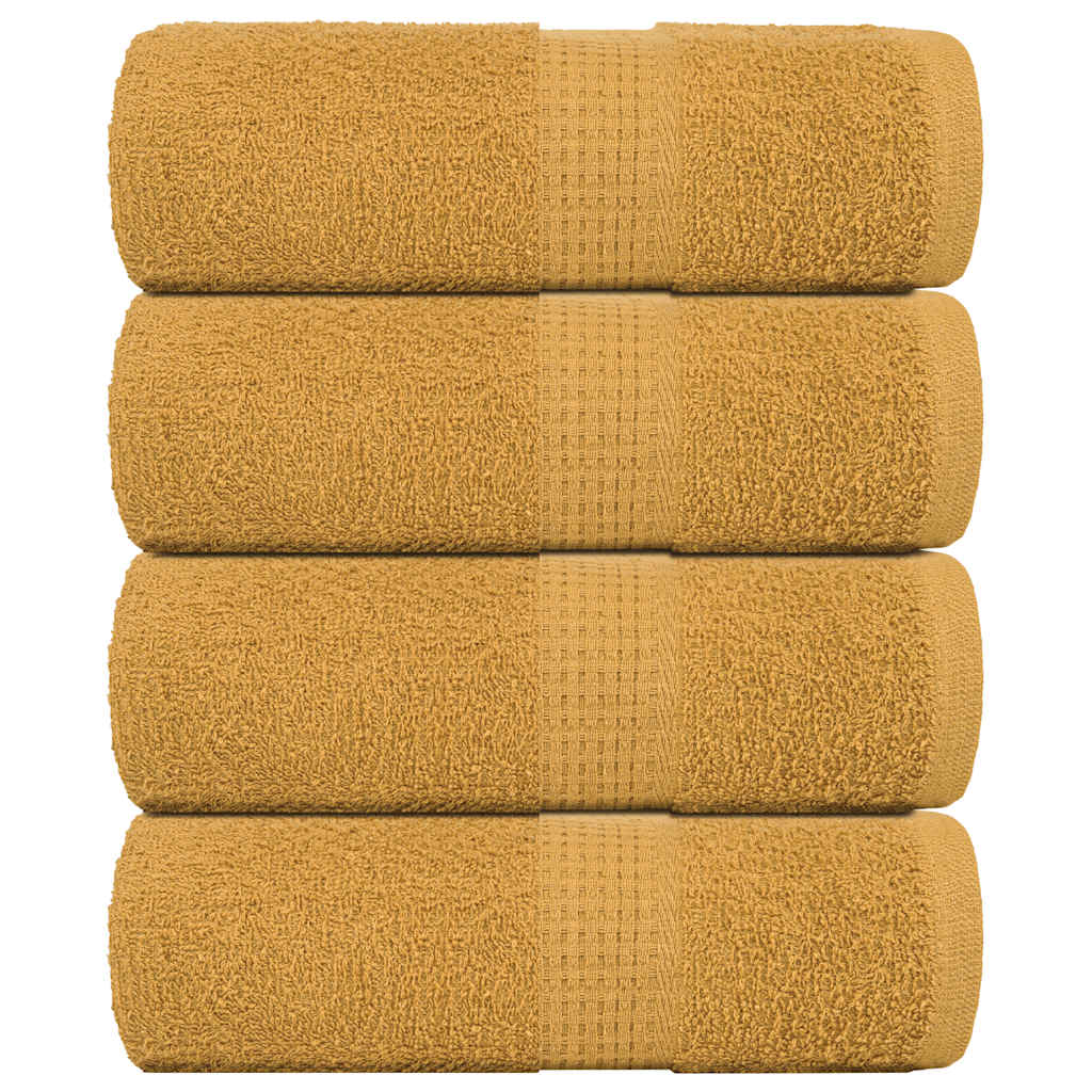 JUNG Vida Gästetücher FROGN 4 Stk. Gold 30x50 cm 360 g/m²