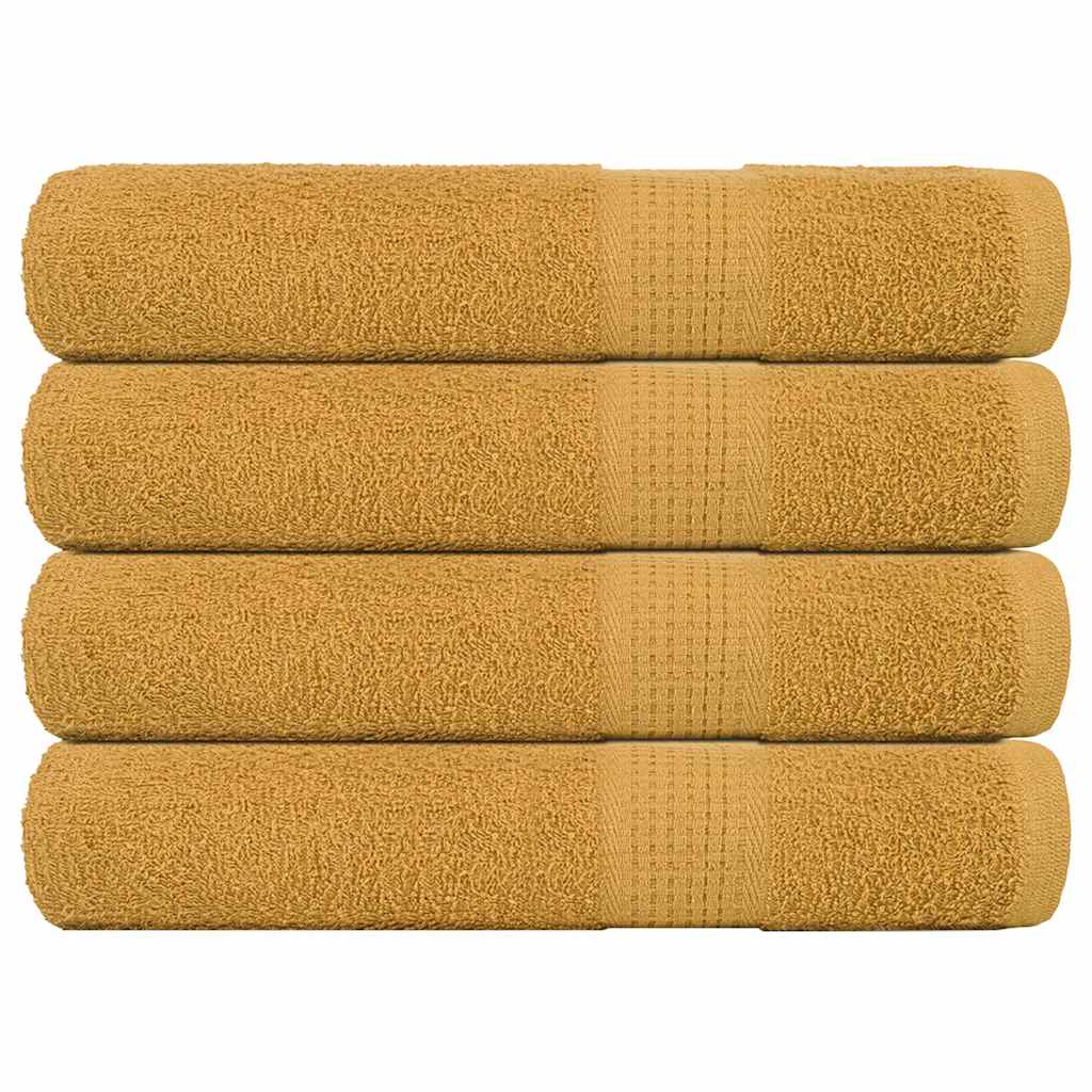 JUNG Vida Handtücher FROGN 4 Stk. Gold 100x200 cm 360 g/m²