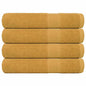 JUNG Vida Handtücher FROGN 4 Stk. Gold 100x200 cm 360 g/m²