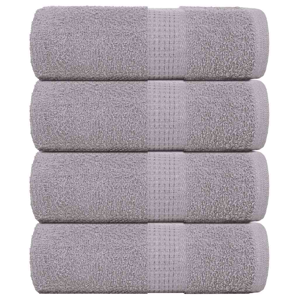JUNG Vida Gästetücher FROGN 4 Stk. Grau 30x50 cm 360 g/m²