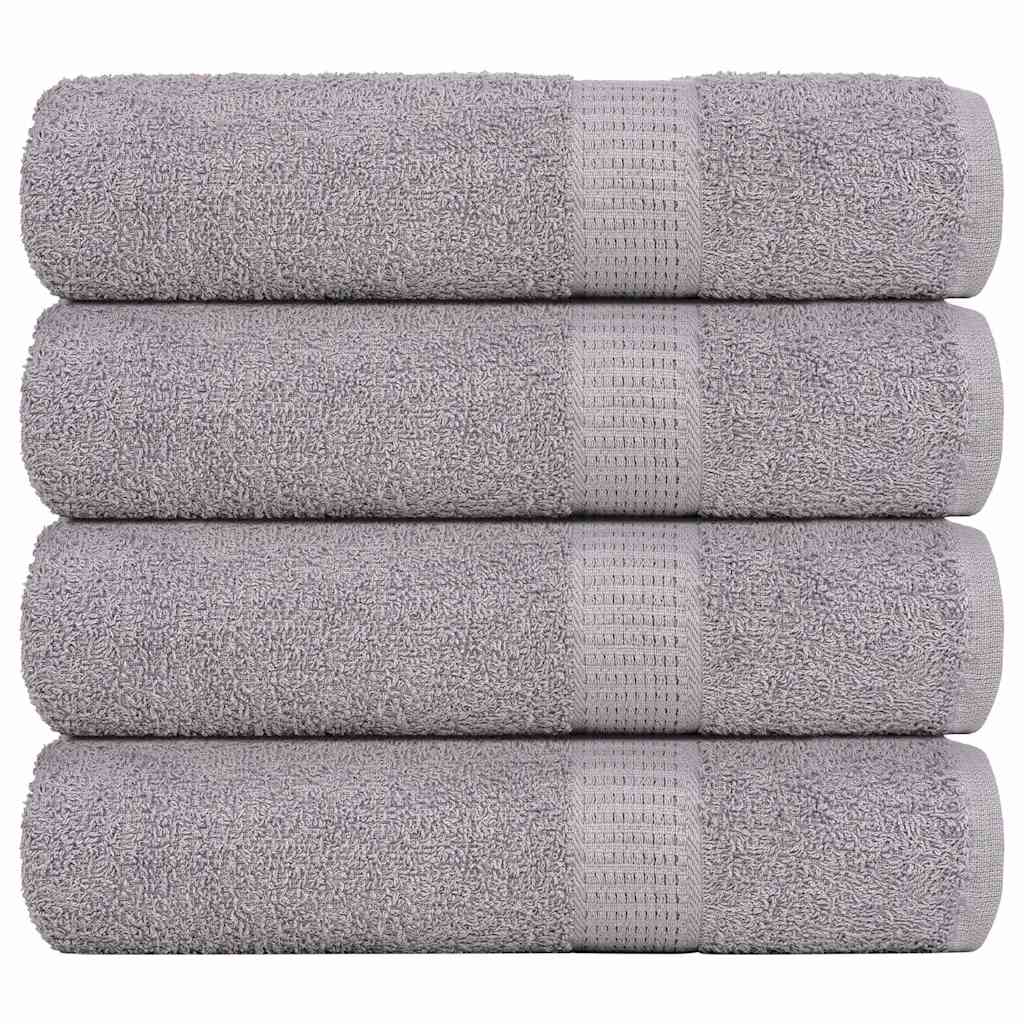 JUNG Vida Handtücher FROGN 4 Stk. Grau 50x100 cm 360 g/m²