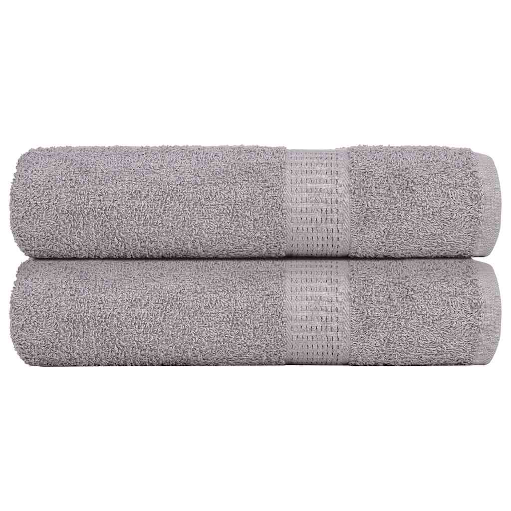 JUNG Vida Badetücher FROGN 2 Stk. Grau 100x150 cm 360 g/m²