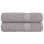 JUNG Vida Badetücher FROGN 2 Stk. Grau 100x150 cm 360 g/m²