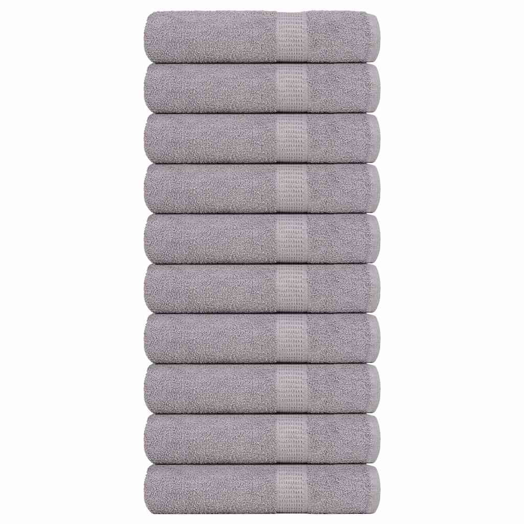 JUNG Vida Badetücher FROGN 10 Stk. Grau 100x150 cm 360 g/m²