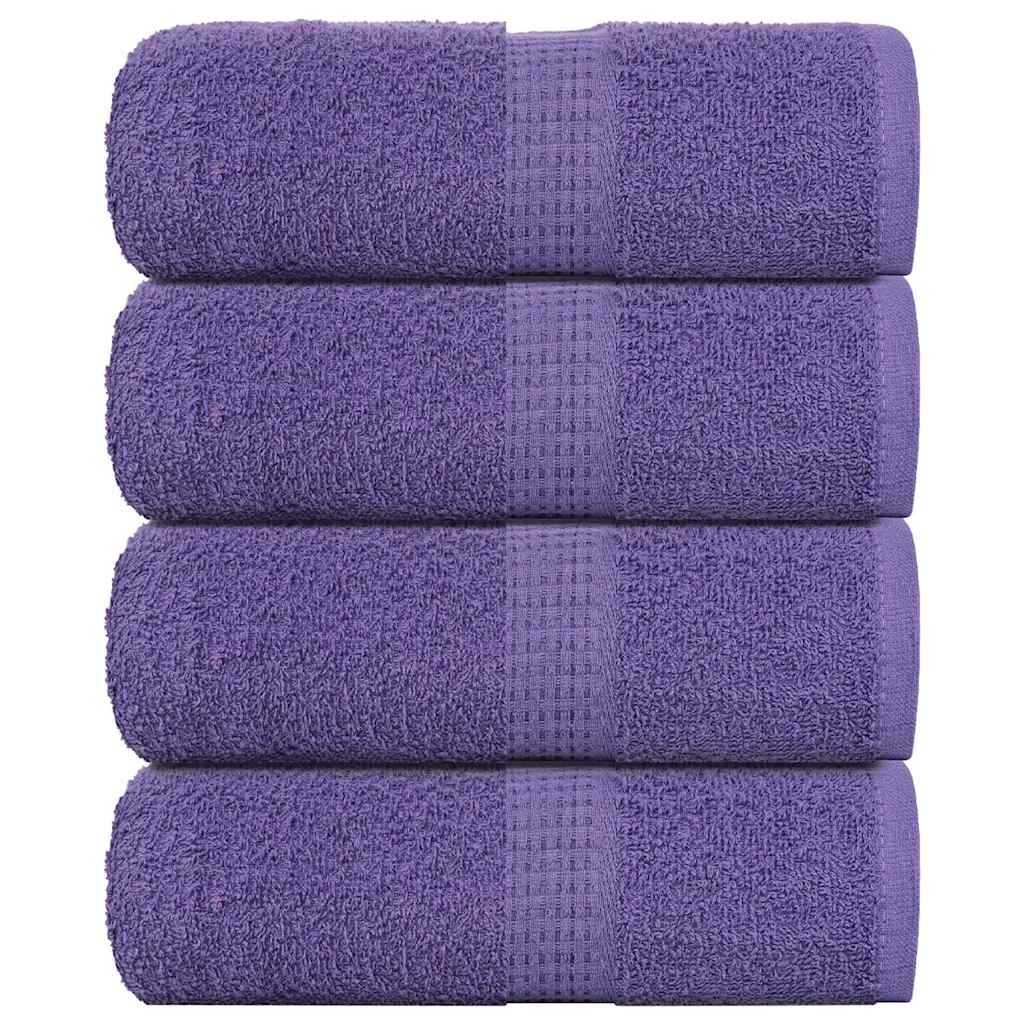 JUNG Vida Waschtücher FROGN 4 Stk. Lila 30x30 cm 360 g/m²