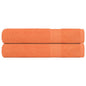 JUNG Vida Saunatücher FROGN 2 Stk. Orange 80x200 cm 360 g/m²