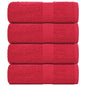 JUNG Vida Waschtücher FROGN 4 Stk. Rot 30x30 cm 360 g/m²