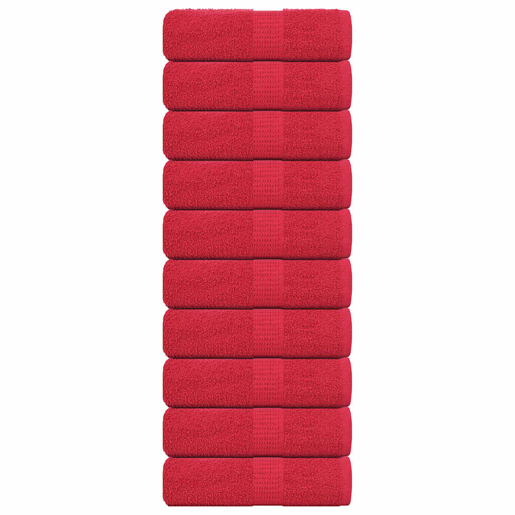 JUNG Vida Waschtücher FROGN 10 Stk. Rot 30x30 cm 360 g/m²