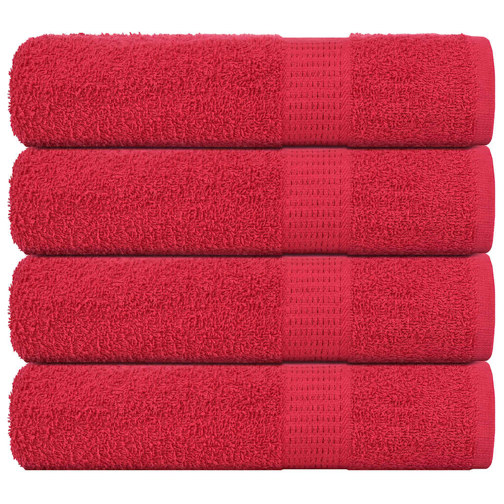 JUNG Vida Badetücher FROGN 4 Stk. Rot 100x150 cm 360 g/m²