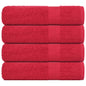 JUNG Vida Badetücher FROGN 4 Stk. Rot 100x150 cm 360 g/m²