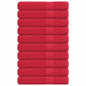 JUNG Vida Saunatücher FROGN 10 Stk. Rot 80x200 cm 360 g/m²
