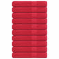 JUNG Vida Handtücher FROGN 10 Stk. Rot 100x200 cm 360 g/m²
