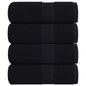JUNG Vida Gästetücher FROGN 4 Stk. Schwarz 30x50 cm 360 g/m²