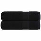 JUNG Vida Handtücher FROGN 2 Stk. Schwarz 50x100 cm 360 g/m²