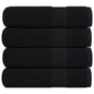 JUNG Vida Handtücher FROGN 4 Stk. Schwarz 50x100 cm 360 g/m²