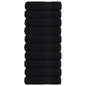 JUNG Vida Badetücher FROGN 10 Stk. Schwarz 100x150 cm 360 g/m²