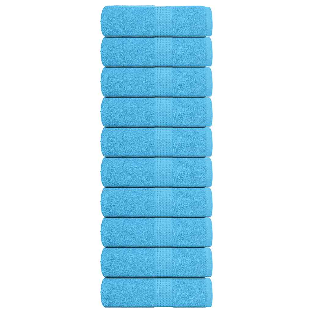 JUNG Vida Gästetücher FROGN 10 Stk. Türkis 30x50 cm 360 g/m²