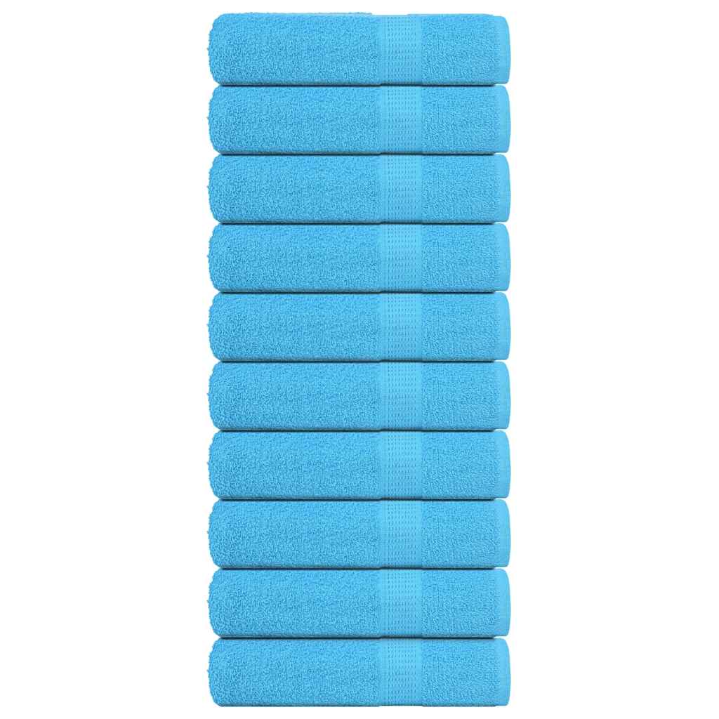JUNG Vida Handtücher FROGN 10 Stk. Türkis 50x100 cm 360 g/m²