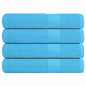 JUNG Vida Handtücher FROGN 4 Stk. Türkis 100x200 cm 360 g/m²