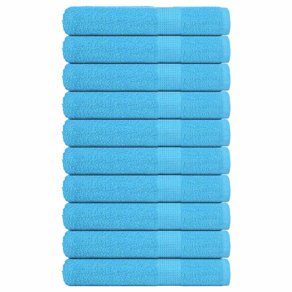 JUNG Vida Handtücher FROGN 10 Stk. Türkis 100x200 cm 360 g/m²