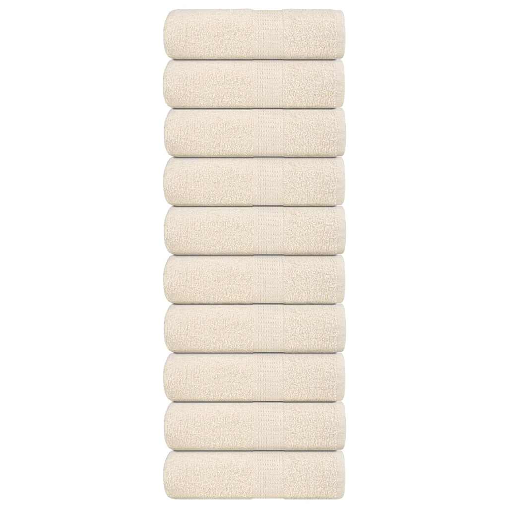 JUNG Vida Waschtücher FROGN 10 Stk. Creme 30x30 cm 360 g/m²
