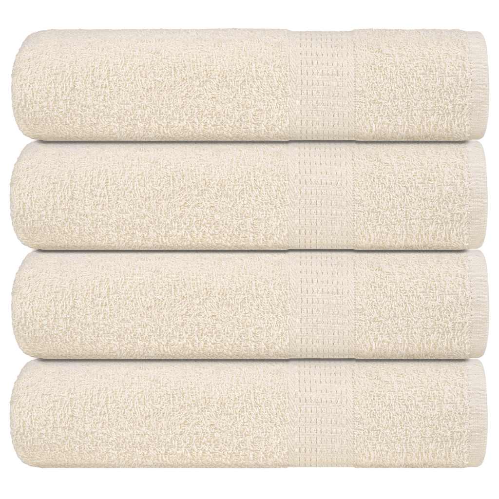 JUNG Vida Handtücher FROGN 4 Stk. Creme 50x100 cm 360 g/m²