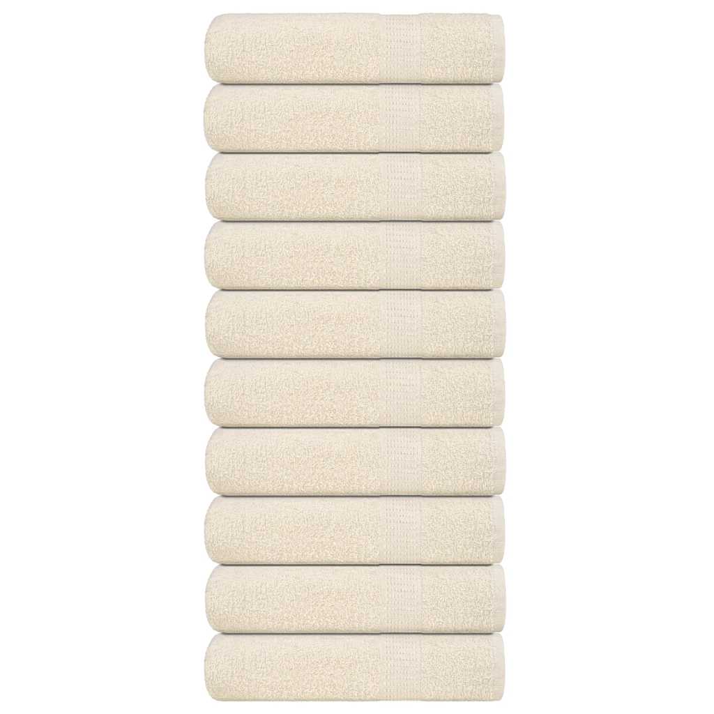 JUNG Vida Handtücher FROGN 10 Stk. Creme 50x100 cm 360 g/m²