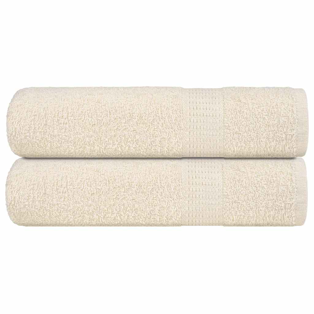 JUNG Vida Badetücher FROGN 2 Stk. Creme 100x150 cm 360 g/m²