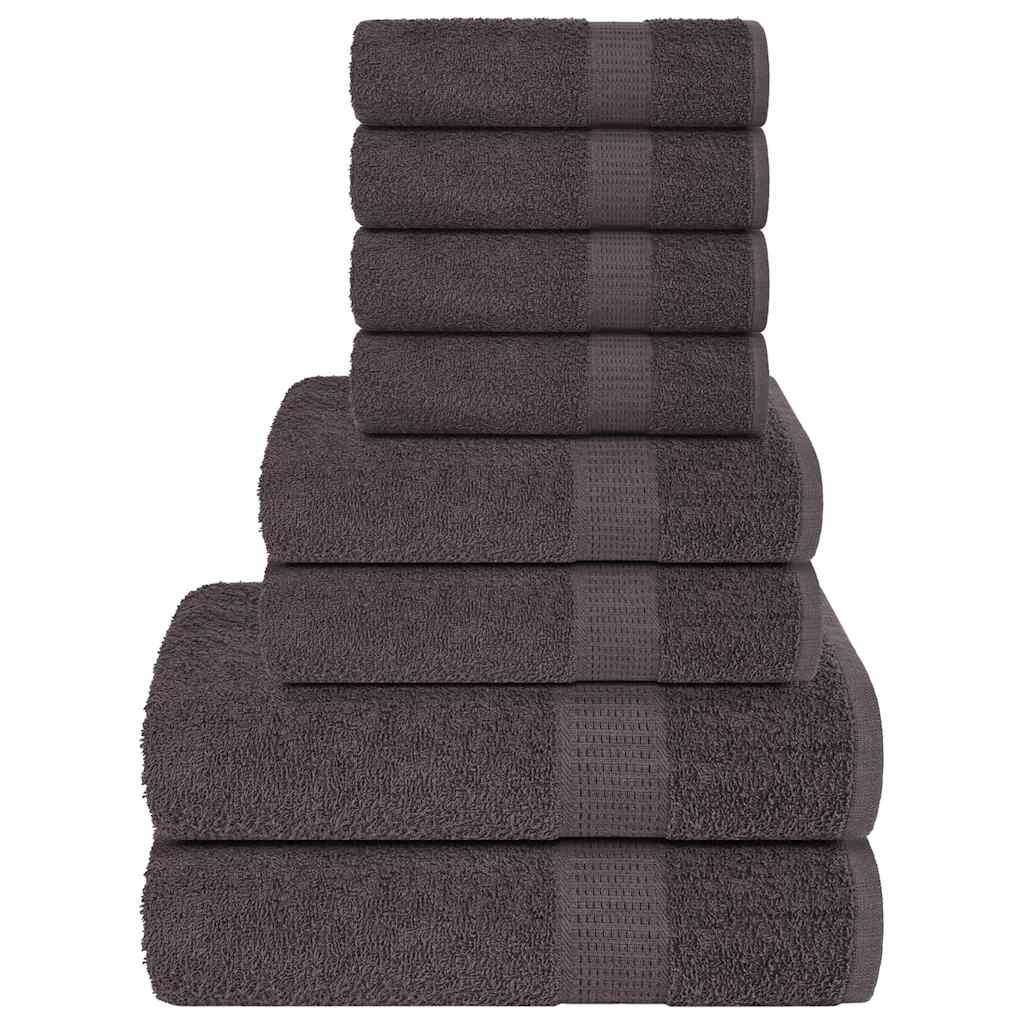 JUNG Vida 8-tlg. Handtuch-Set FROGN Anthrazit 360 g/m²